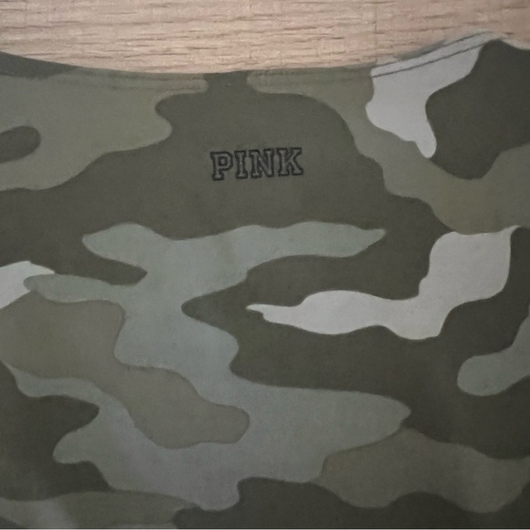 Victoria secret Pink Ultimate Wrap Top Green Camo Size Small - Picture 6 of 9